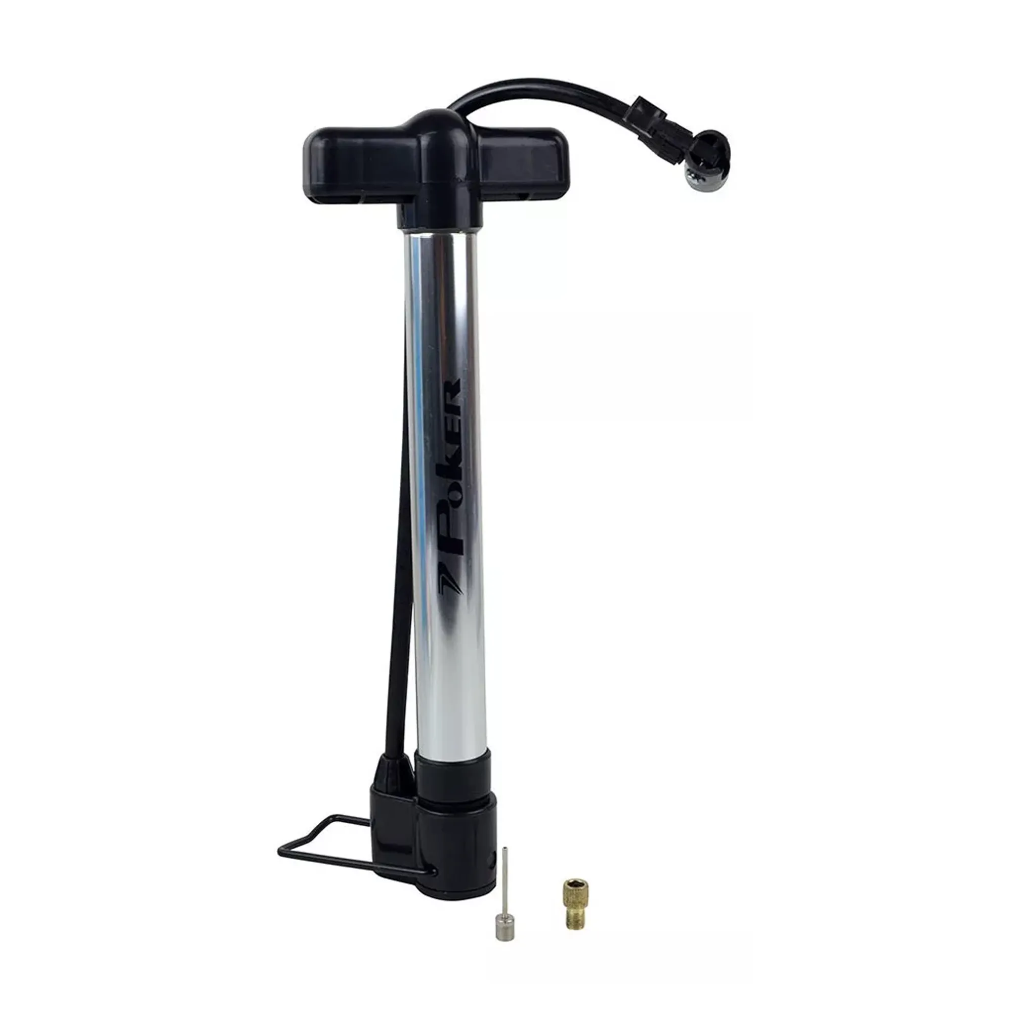 Bomba de Ar Poker Alumínio Bike / Bola - Imagem 2